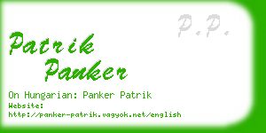 patrik panker business card